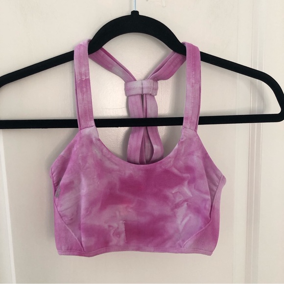 Free People Movement Pink Tie Dye Seamless On The Radar Sports Bra XS - Picture 5 of 13